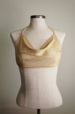 Olympia Chainmail Jersey Top Gold