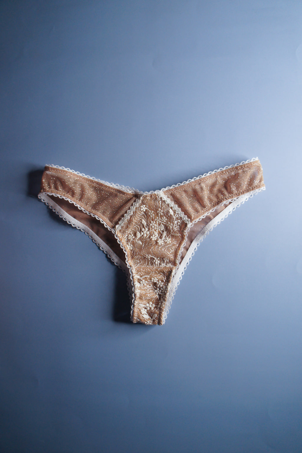 Ivory Floral Embroidery Brazilian Brief