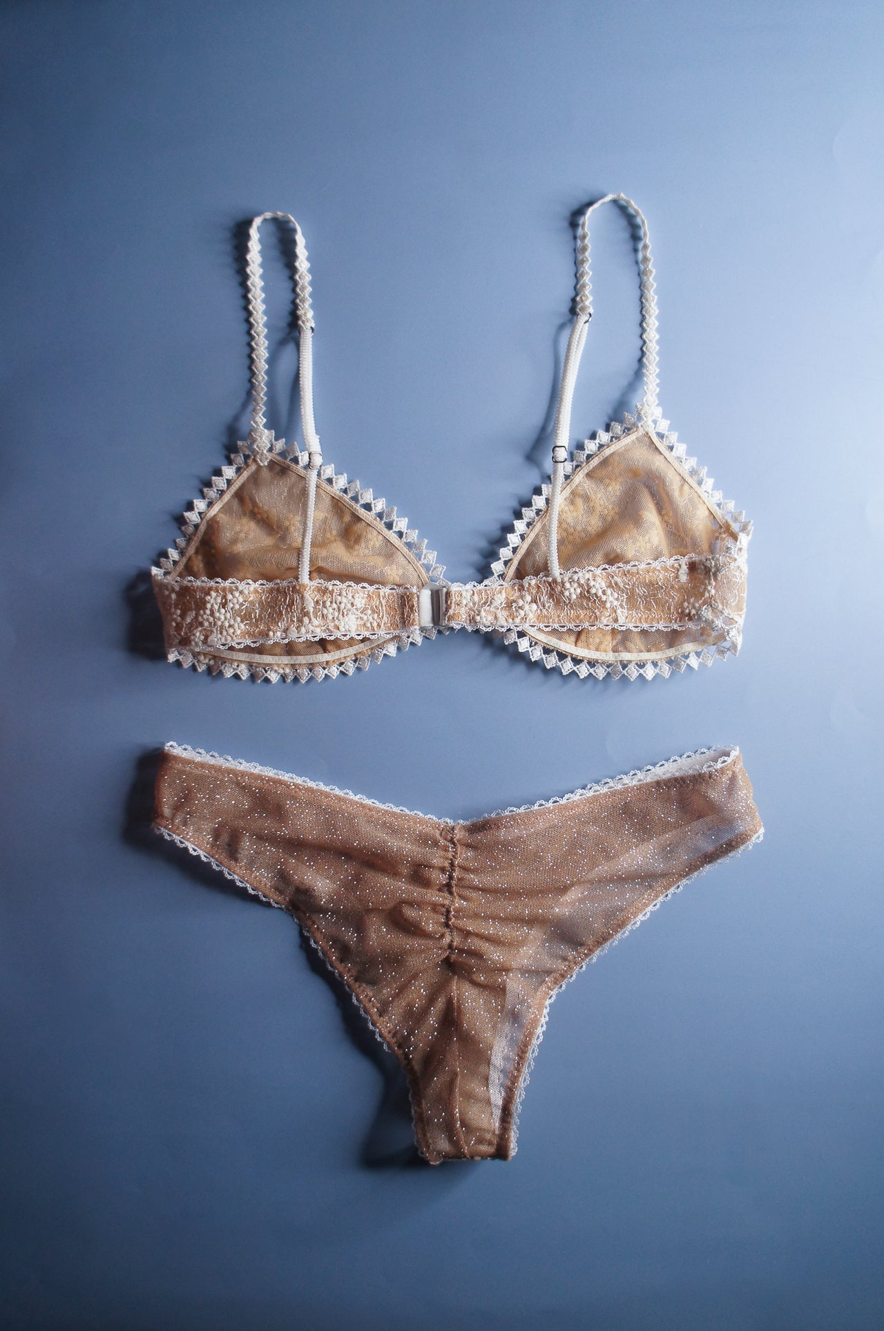 Ivory Floral Embroidery Bralette