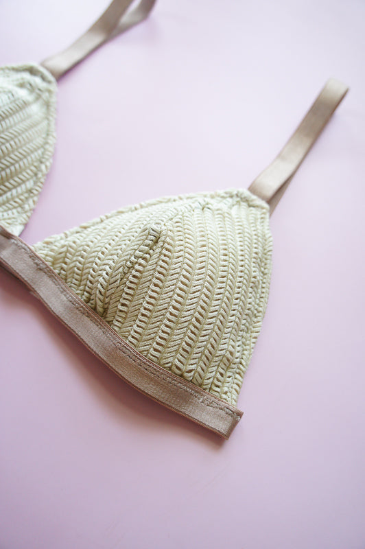 Size S Chevron Knit Bralette