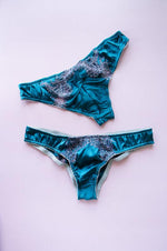 Size XS Teal Silk Ophelia Panty