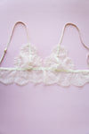 Size S Ivory Eyelash Lace Bralette