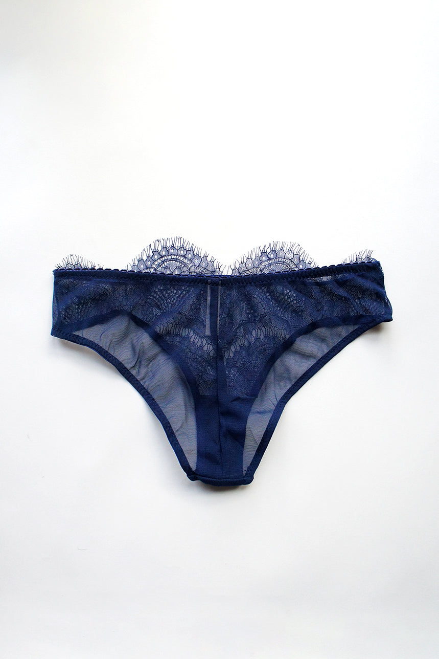 Tilly Lace Mid Brief Navy